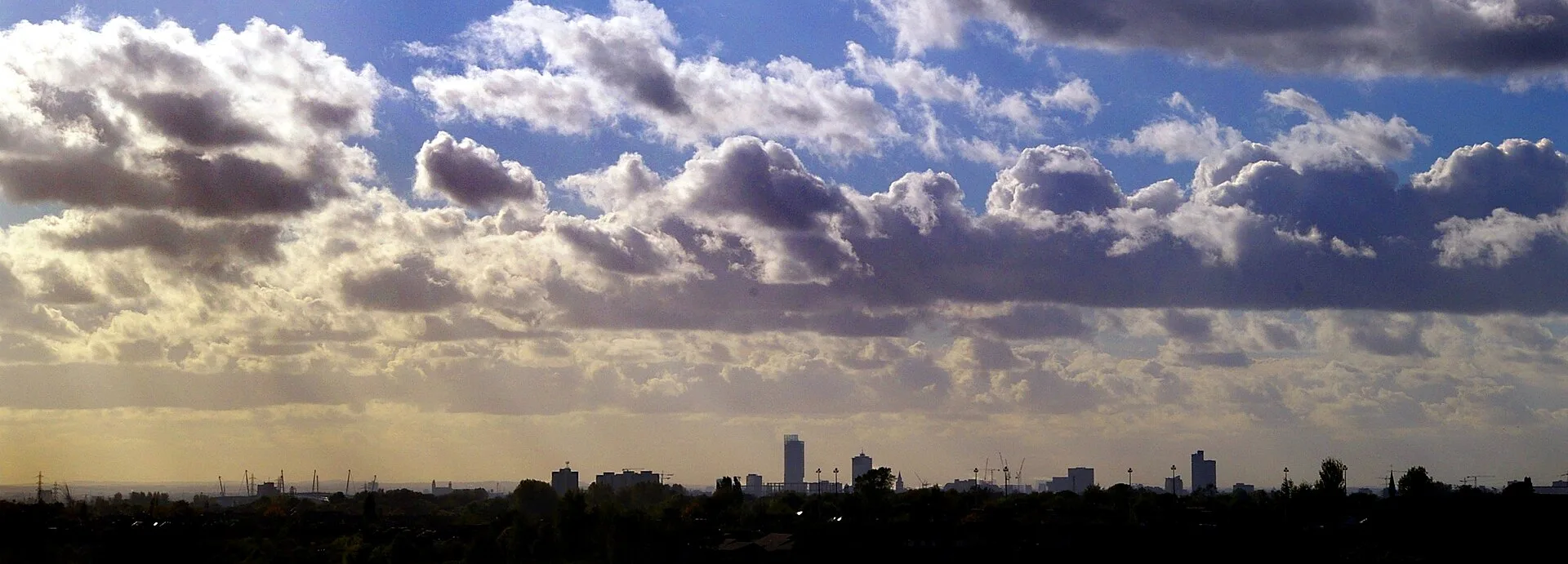 Manchester from Cutler Hill in Failsworth, Greater Manchester, England.